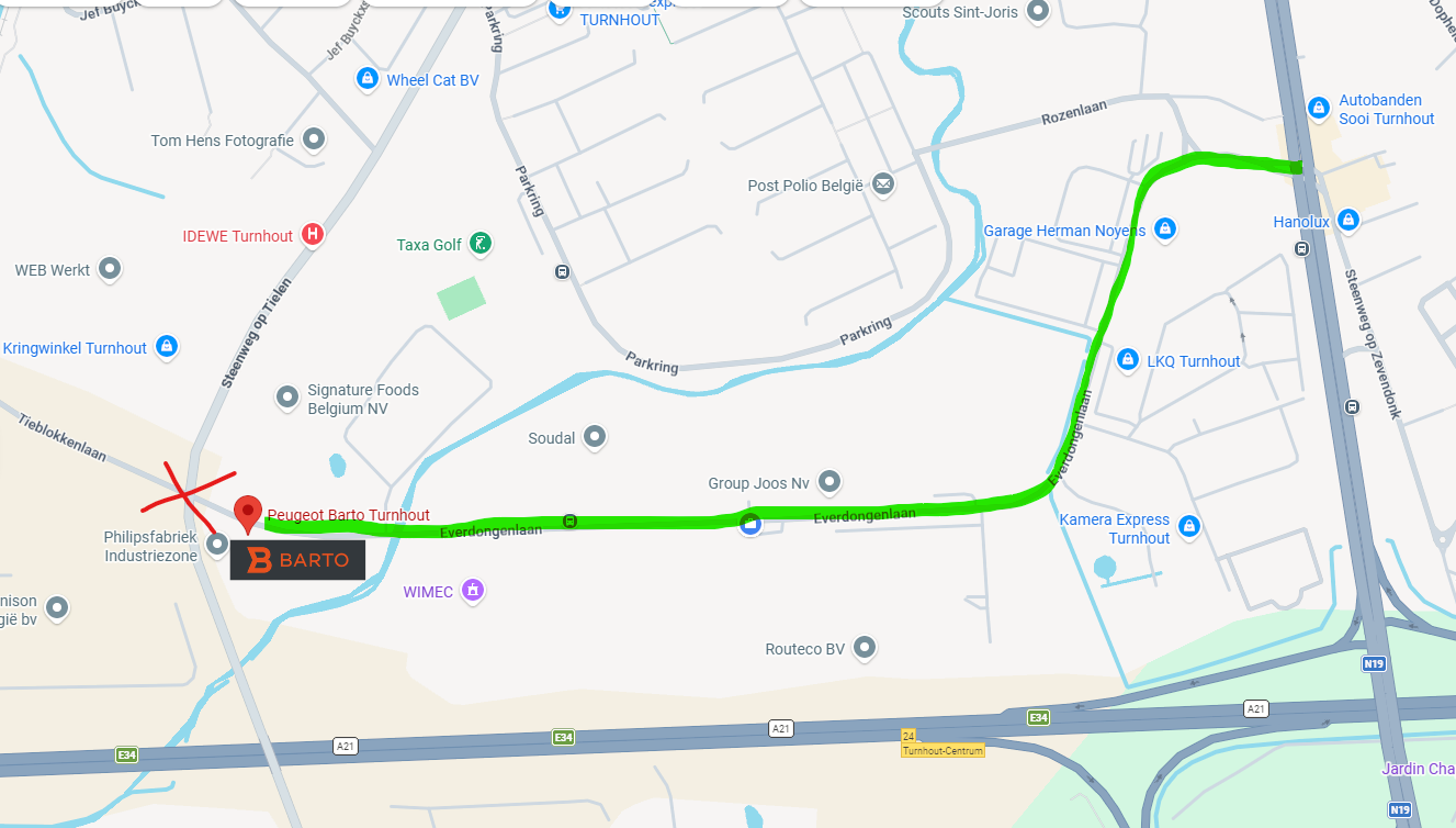 Barto Turnhout - bereikbaarheid 2 tot 15 maart